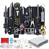 First Aid Survival Kit, 246 in 1 Erste Hilfe Set Auto Outdoor Zuhause, Notfall Ausrüstung Stromausfall Überlebensausrüstung für Camping/Bushcraft/Wandern/Vatertagsgeschenke für Papa