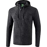 Erima Herren Basic Fleecejacke, Schwarz Melange, L