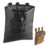 Gexgune Molle System Taktische Molle Dump Magazintasche Jagd Recovery Bag Drop Pouch Military Zubehör (Schwarz)