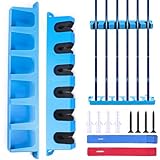 ZIGefofo Rutenhalter Wandmontage Angelrutenhalter Wand Vertikal Horizontale Angelrutenständer Wall Mounted Fishing Rod Rack Aufbewahrung von 6 Ruten für Garage Boote Garagenraum mit 2 Angelruten Gurte
