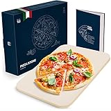 Blumtal Pizzastein für Backofen 38x30 cm - Pizzastein Grill aus Cordierit-Stein bis 900 C° - Pizzastein eckig - Pizza Stein für den Grill - Pizzastein Gasgrill - Pizza Stone - massiver Backstein Brot