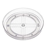 Amazon Basics Drehbares Ablagefach Lazy Susan, transparent, Organizer, 22,9 cm, 2 Stück