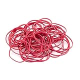 D.RECT - Gummiband | 1kg Beutel | Gummiring | Größe: 1,5 x 3 mm 1/2 Umfang 100 mm | Perfekt für Haushalt und Büro | Wiederverwendbar | Sehr Langlebig | Rot