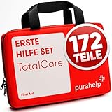 Erste Hilfe Set - 172 Teile für Zuhause, im Büro oder Unterwegs - Reiseapotheke Erste Hilfe Set Outdoor Erste Hilfe Set Kinder