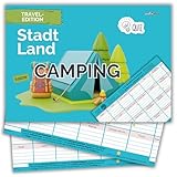 Stadt Land Fluss Camping Edition by snaPmee - Spiel + Geschenk für Camper & Wohnmobil Fans - Campingplatz Unterhaltung - 50 Blatt Din-A4