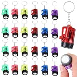 JSMTKJ 24Pcs Schlüsselanhänger Taschenlampe Mini Lampe 4cm Klein LED Mini Taschenlampe Kinder Handlampe Bunt Kindertaschenlampe Spielzeug für Kinder Mitgebsel Camping Wandern
