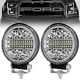Dinfu 2 pack 102W LED Arbeitsscheinwerfer，Rückfahrscheinwerfer led 12V/24V traktor 15000LM scheinwerfer Offroad Flutlicht, IP67 Arbeitsleuchte für SUV ATV Truck KFZ Jäger, LKW，J-eep