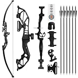 REAWOW 30LBS Recurve Bows Bogenschießset Bogen und Pfeil Set Survival Longbow Right Hand mit verwendet für Recurve Bow Zielübungen Outdoor Hunting Archery Carbon Arrows und Armguard und Finger Tab