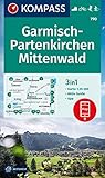KOMPASS Wanderkarte 790 Garmisch-Partenkirchen, Mittenwald 1:35.000: 3in1 Wanderkarte, mit Aktiv Guide inklusive Karte zur offline Verwendung in der KOMPASS-App. Fahrradfahren. Skitouren. Langlaufen.