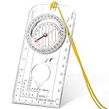 Navigation Kompass Pfadfinder Compass Orientierungslauf Kompass Leichter Wanderkompass mit Einstellbarer Neigung für Expedition Karte Lesen Navigation Orientierungslauf (12,5 x 6,0 cm)