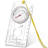 Navigation Kompass Pfadfinder Compass Orientierungslauf Kompass Leichter Wanderkompass mit Einstellbarer Neigung für Expedition Karte Lesen Navigation Orientierungslauf (12,5 x 6,0 cm)