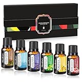 Ätherische Öle Set für Diffuser, 6 x 10ML Aromatherapie Duftöle - 100% Naturreine Öle für Zuhause, Massage & SPA,Rose, Lavendel, Freesien, Deep Sea, Vanille, Sandelholz