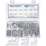 210 Stk Splinte Federstecker und R-Clips Set, Federsplinte Edelstahl 304, Sicherungssplinte, Sicherungssplinte Splinte Sortiment kit für Autos Mechaniker