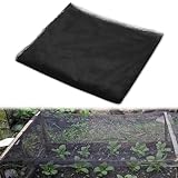 KtbeYTi Outdoor Insektenschutznetz 2.4m * 3m Engmaschig Pflanzenschutznetz Vogelschutznetz für Gemüse Garten(Schwarz)