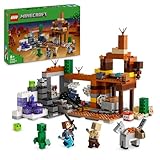 LEGO Minecraft Die Mine in den Badlands -Interaktives Spielzeug mit Forscher-, Creeper- und Spinnen Figuren sowie einer TNT-Explosionsfunktion - Gamer Geschenk für Jungen & Mädchen ab 8 Jahren - 21263