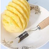 Ouken 1PC Kreative Ananasschneider Ananas Schnitt Edelstahl Ananas Augen Peeler Ananas Seed Remover Messer-Frucht-Werkzeuge