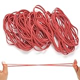 52 Stücke Gummibänder Rot Gummiringe Große 100x5mm Gummiband Breit Elastische Gummi Wiederverwendbar Gummiringe für Büro Schulbedarf Haushaltsgummi Basteln