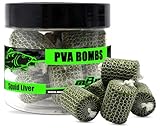 Magic Baits PVA Bombs PVA Sticks Ready PVA Bomb Karpfen Angeln Futter Boilies (Natural Squid & Liver)