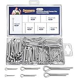 380 Stück Splinte Sortiment Edelstahl, Splint Set in 6 Größen M1.5 M2 M2.5 M3 M4 M5 Sicherungssplint, Federsplinte, für Autos, Wohnmobile, Gartengeräte, Maschinen, aumaschinen und Traktoren