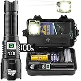 BEYSTE Taschenlampe LED Aufladbar, LED Taschenlampe Extrem Hell 30000 Lumen, Taktische Taschenlampe Batteriebetrieben, Akku Taschenlampe USB C, Starke Taschenlampe LED, FüR Outdoor NotfäLle Camping