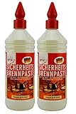 STYX Ambiente Sicherheitsbrennpaste Brenngel 1000 ml! Hergestellt aus auschließlich nachwachsenden Rohstoffen und Bio Alkohol!! Made in Germany!!! (Duo)