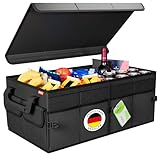 ATHLON TOOLS Kofferraum-Organizer XXL – faltbare Kofferraum-Tasche, rutschfest, verstärkt, stabil mit Deckel – ideal als Aufbewahrung für Camping und Alltag