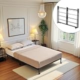 FetiNes Klappbett 140x200 cm Doppelbett Metallbett Gästebett faltbares Reisebett mit 4 Laufrollen Faltbett klappbar, Platz spart