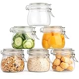 Ezvsevuo Einmachgläser mit Bügelverschluss - 6x500ml - Gläser mit Drahtbügel, Luftdicht Vorratsgläser mit Deckel,Fermentierglas,Einmachgläser zum Aufbewahren für Marmelade,Müsli,Kaffeebohnen,Gewürzen