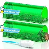 TAKRINK Mausefalle Lebend 2 Set lebendfalle Maus Tierfreundliche Lebendfalle für Mäuse Mäusefallen Lebendfallen Kein Kontakt mit Ratten Maus Hochsensibel für mäuse für in der Küche im Garten Im Lager
