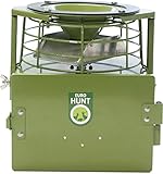 EUROHUNT Futterautomat PRO 12V, Automat für Tierfütterung, wetterfest, Wildfutterautomat, 22,5 x 20,5 x 18 cm, grün