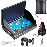 Fischfinder, Fish Finder Kamera IP68 Wasserdicht Unterwasser Kamera mit 4.3 Zoll IPS Display, 5000mAh Akku, 30m Kabel, 220° Weitwinkel Nachtsicht für Meeresangeln Fluss Angeln Eisfischen
