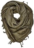 Mil-Tec Shemagh, Keffiyeh, Tuch, Schal für Erwachsene, Unisex, Grün (Olive), 110 x 110 cm, 12616000, 110x110 cm