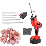 smafoseedding Handheld-elektrische Fleischersäge, elektrischer Knochenschneider, vibrationsarm, Gewicht ca. 2 kg, geeignet für den gewerblichen Heimgebrauch, elektrische Fleischsäge, schnelles