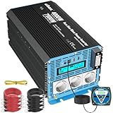 GIANDEL 4000W Wechselrichter Reiner Sinus 12V auf 230V mit Einstellbar Unterspannungsabschaltung Spannungswandler Power Inverter mit Fernbedienung & USB-C PD 36W für Wohnmobil Camping Wohnwagen