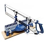 Wiltec Gehrungssäge 600 mm, -45° bis +45°, Schnittbreite 110 mm/160 mm, Schnitthöhe 120 mm, Handsäge für die Holzbearbeitung, Kappsäge Winkelsäge