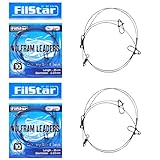 PRO FILSTAR Wolfram Vorfach Hecht Set 2 x 2 Stück - Angeln Vorfächer mit Wirbel - Spinnfischen - Fishing Leaders Sport Set - Angelset - Angelzubehör – Spinnangeln (35cm/10kg/0.23mm)