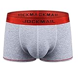 KONG JIMFAN Herren Boxershorts Herren Slip Feinripp Unterhose Herren Herren Unterhose Unterleiberl Herren Herren Schlafshorts Geschenk Box Herrenunterhosen Unterhose Männer(Grau,XL)