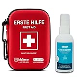 Erste Hilfe Set Outdoor nach DIN 13167 - Reiseset für Unterwegs - Wandern - Camping - Motorrad - Fahrrad - First Aid Kit für Survival und Notfall (1x Erste-Hilfe-Set Traveller + 1x Wundspray)