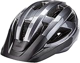 ABUS Rennradhelm Macator - sportiver Fahrradhelm für Einsteiger - auch für Zopfträger/-innen - für Damen und Herren - Titan (Grau Glänzend), Größe M