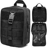 GAOHUI Erste Hilfe Set Outdoor Molle Tasche, 800D Militär Kompakt Taktische Tasche, Reiseapotheke Tasche für Camping Wandern Reise Radfahren Klettern (Schwarz)