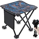 Xndryan Camping Hocker Faltbar, Klapphocker Angelhocker Faltbarer Campingstuhl Outdoor Hocker Klappbar Campinghocker Klein Ultraleicht Falthocker für Camping, Konzerte, Angeln, Wandern