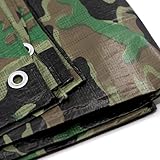 Abdeckplane Camouflage 1,5 x 6m Wasserdicht + 1x Bildmagnet! Gewebeplane mit Ösen Gartenplane Tarnplane Plane für Outdoor & Garten Holz Camping & Survival Ausrüstung Bauplane Zeltplane Holzplane armee