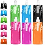 Sunshine smile Faltbare Trinkflasche,6 Stück 500ML Trinkflasche Faltbar,Wiederverwendbare Faltbare Wasserflasche,BPA FREIE,für Outdoor-Sport,Radfahren,Wandern