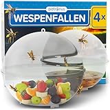 Patronus 4X Wespenfalle für draußen [15 cm groß] zum effektiven Schutz vor Wespen - Umweltfreundlich Wespen vertreiben ohne Gift, Wirksames Mittel gegen Wespen, Lebendfalle zur Wespenabwehr Outdoor
