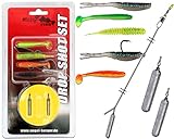 Angel-Berger Wild Devil Baits Drop Shot Set DropShot Monatage Ready2Fish Drop Shot Rig Blei Gummifische Barsch