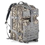 GUJOIN 50L Strapazierfähiger Nylon Wasserdichter Angeln Jagdrucksack Outdoor Militär Rucksäcke Taktische Sport Camping Wandertaschen (ACU)