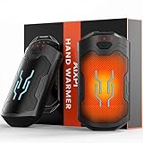 Handwärmer Elektrisch 2er Pack,3 Heizstufen Taschenwärmer,Wiederaufladbar,schnelles Aufheizen,Taschenformat, kombinierbar und einzeln nutzbar,Perfekt für Camping,Outdoor-Sport und Raynauds（Schwarz）
