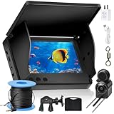 Fischfinder,Unterwasserkamera Angeln mit 5 Zoll IPS-Display, 8000mAh Akku, 220° Weitwinkel-Nachtsicht, IP67 wasserdicht fishfinder, ideal für Meeresangeln, Flussangeln und Eisfischen