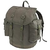 Black Snake Bundeswehr Jäger Rucksack für Damen und Herren Outdoor Wanderrucksack - Oliv