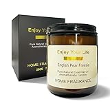 MORGUNMVON Duftkerzen Im Glas 200g, Brennt 40 Stunden Lang, (Englische Pear & Freesie Duftkerze), Duftkerzen Geschenkset, Rauchfrei, Natürliche Soja-Kerzen, Geschenk für Frauen & Männer
